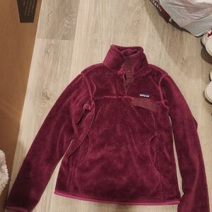 Patagonia Burgundy Fleece Pullover Size Small EXCELLENT condition